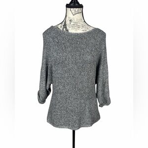 Copper Key Gray Peppered Comfortable Knit Top Size S
